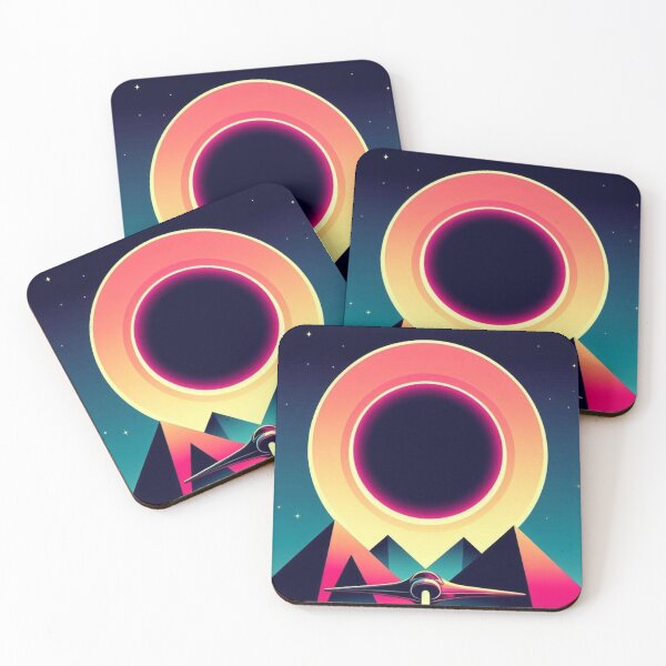 Item preview, “Cosmic Ascent – Neon Eclipse & Pyramid Flight” designed and sold by Dogandesighn.