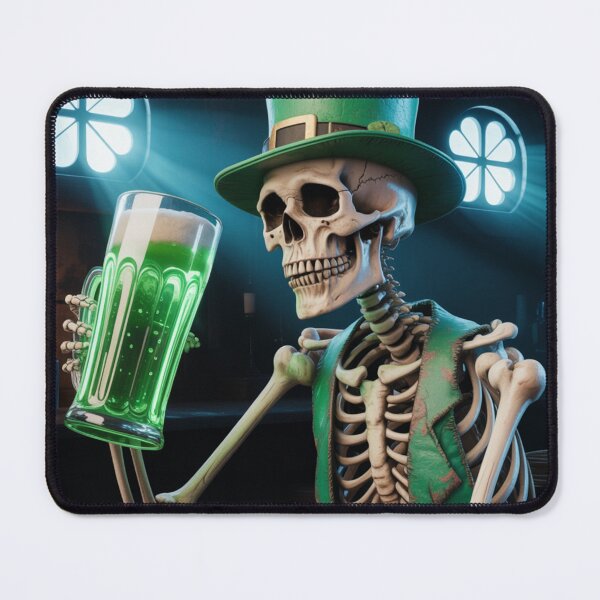 Item preview, Skeleton Leprechaun Green Beer Irish Pub St. Patrick's Day Gothic Funny Graphic Tee designed and sold by DarylWelsh2024.