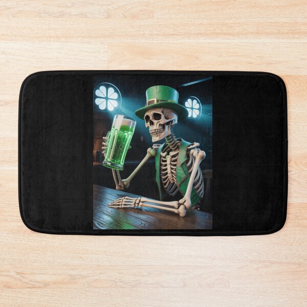 Item preview, Skeleton Leprechaun Green Beer Irish Pub St. Patrick's Day Gothic Funny Graphic Tee designed and sold by DarylWelsh2024.