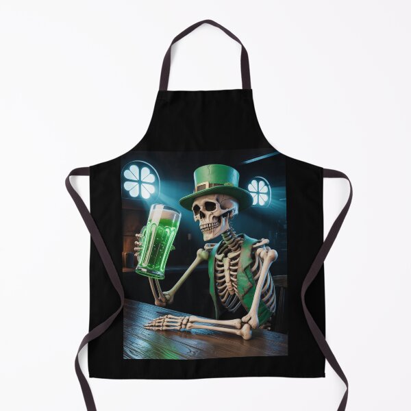 Item preview, Skeleton Leprechaun Green Beer Irish Pub St. Patrick's Day Gothic Funny Graphic Tee designed and sold by DarylWelsh2024.