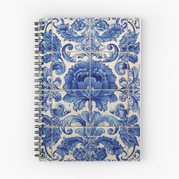 Item preview, Antique Classic Lisbbon Azulejo Porcelain Floral Bouquet Pattern designed and sold by GrinGalore.