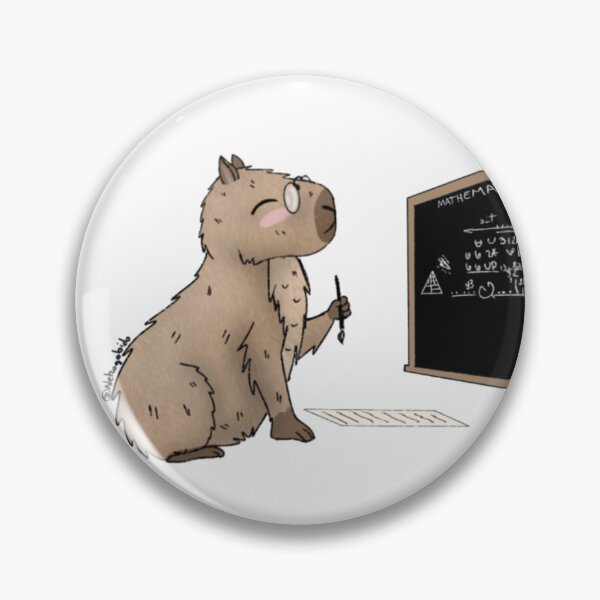 Item preview, Capybara Mathematician Professor Illustration Humor Geek Intellectual designed and sold by Nekogobido.