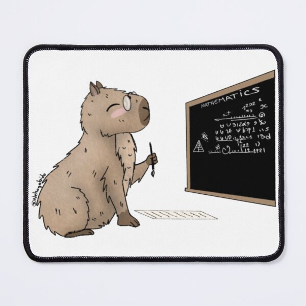 Item preview, Capybara Mathematician Professor Illustration Humor Geek Intellectual designed and sold by Nekogobido.