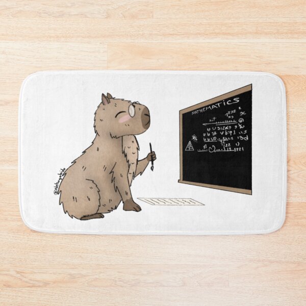 Item preview, Capybara Mathematician Professor Illustration Humor Geek Intellectual designed and sold by Nekogobido.