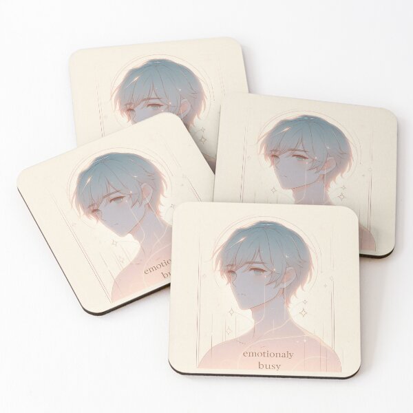 Item preview, Emotionally Busy Anime Art | Minimalist Emotional Aesthetic Illustration designed and sold by shopwithcare.