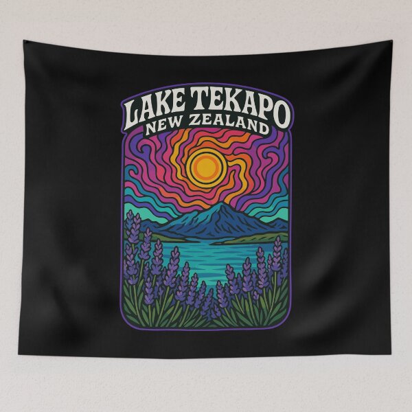 Item preview, Lake Tekapo New Zealand Travel Trippy Art designed and sold by TomFrontierArt.