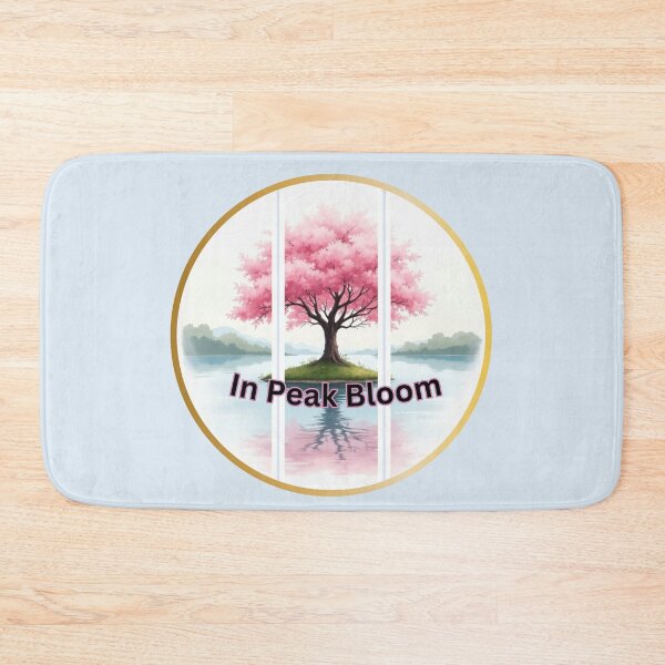 Item preview, In Peak Bloom: Cherry Blossom Lake Watercolor designed and sold by PriyaMagic.