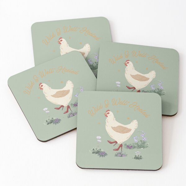 Item preview, Funny Spring Chicken in Heels Vintage 90s Style designed and sold by KiTiStudio.