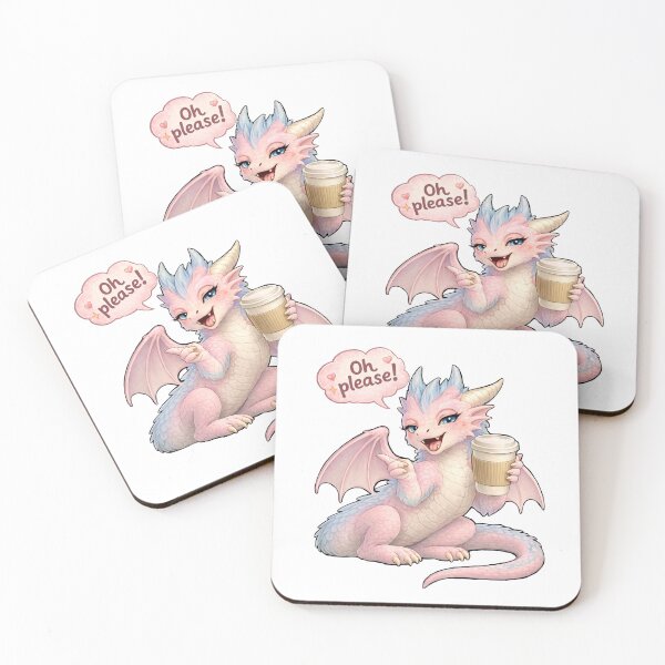 Item preview, Sassy Dragon with Coffee designed and sold by Hatchling Hollow.