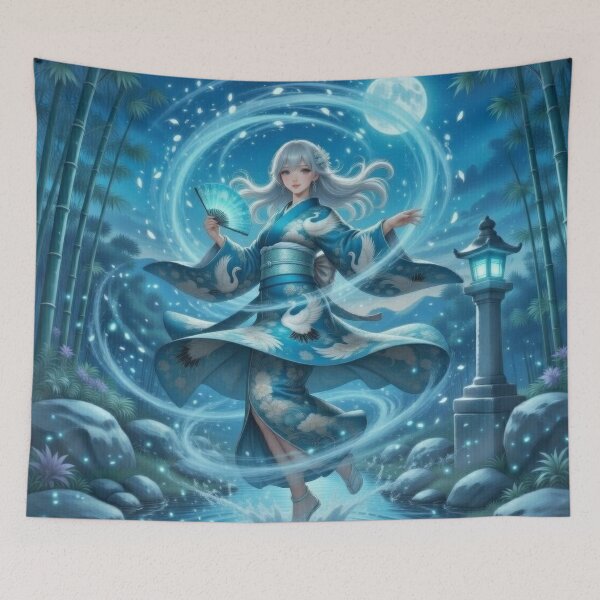 Item preview, Ethereal Moon Dance Crane Spirit designed and sold by RadaQueen.
