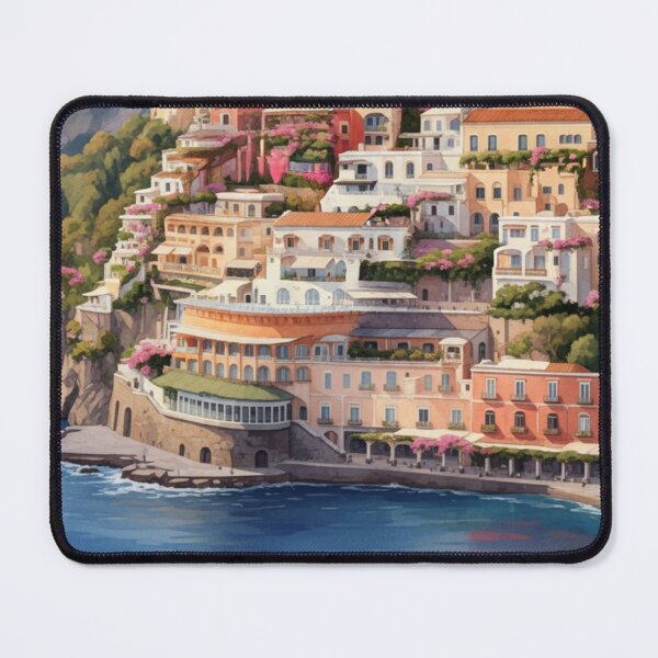 Item preview, Pastel sunset in Positano – Italian coast illustration designed and sold by HeyHas.
