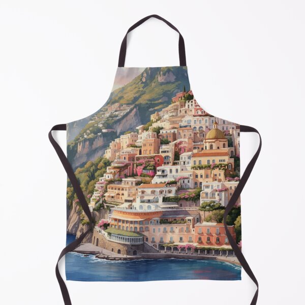 Item preview, Pastel sunset in Positano – Italian coast illustration designed and sold by HeyHas.