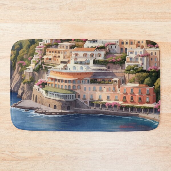 Item preview, Pastel sunset in Positano – Italian coast illustration designed and sold by HeyHas.