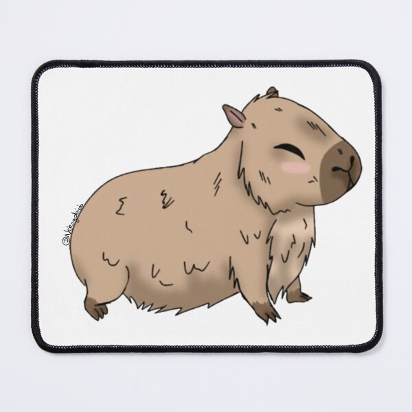 Item preview, Smiling Capybara Cute Zen Kawaii Illustration designed and sold by Nekogobido.