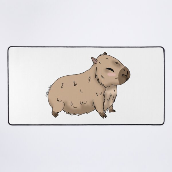 Item preview, Smiling Capybara Cute Zen Kawaii Illustration designed and sold by Nekogobido.