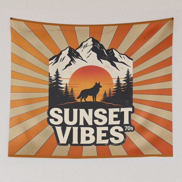 Item preview,  Sunset Vibes Tour – Retro Mountain Adventure designed and sold by MysticOzzy.