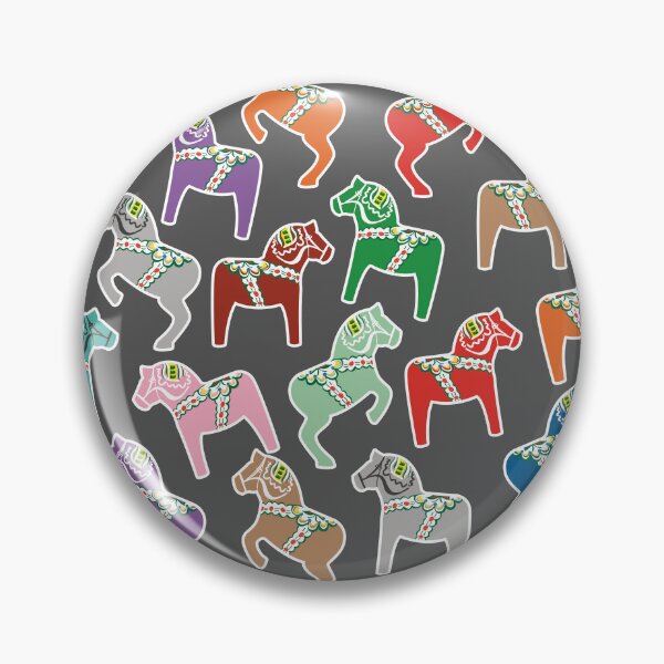 Item preview, The Multi-Colored Dala Horse Pattern designed and sold by knappidesign.