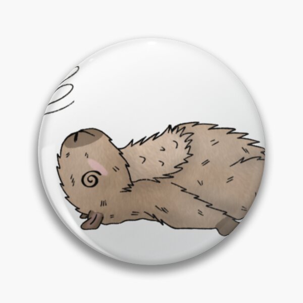 Item preview, Dizzy, Tired Capybara - Kawaii Humor Illustration designed and sold by Nekogobido.
