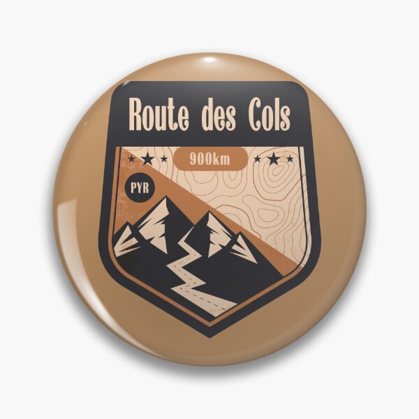 Item preview, Route des Cols Pyrenees Road Badge designed and sold by CynthiaGraphics.
