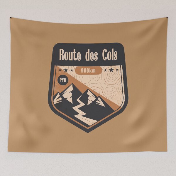 Item preview, Route des Cols Pyrenees Road Badge designed and sold by CynthiaGraphics.