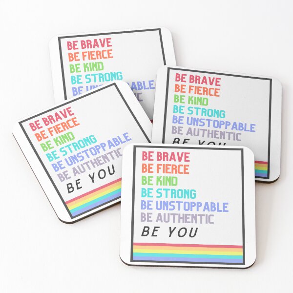 Item preview, Be You inspirational quote brave, fierce, kind, strong, unstoppable, authentic designed and sold by LibrarianLauren.