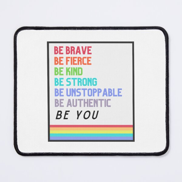 Item preview, Be You inspirational quote brave, fierce, kind, strong, unstoppable, authentic designed and sold by LibrarianLauren.
