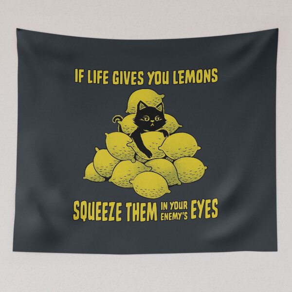 Item preview, If Life Gives You Lemons Squeeze Them Black Cat by Tobe Fonseca designed and sold by Tobe Fonseca®.