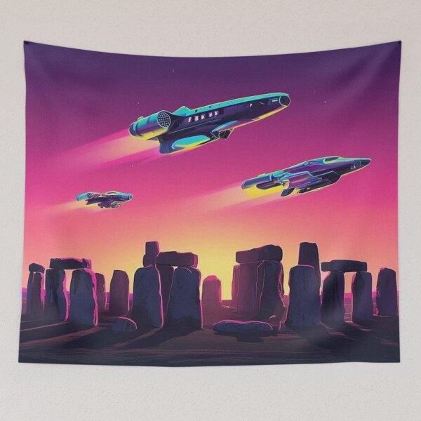 Item preview, “Ancient Portal – Futuristic Stonehenge Encounter” designed and sold by Dogandesighn.