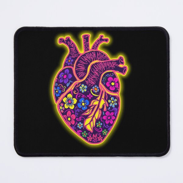 Item preview, Tropical Neon Floral Heart designed and sold by MidnightVisionStudio.