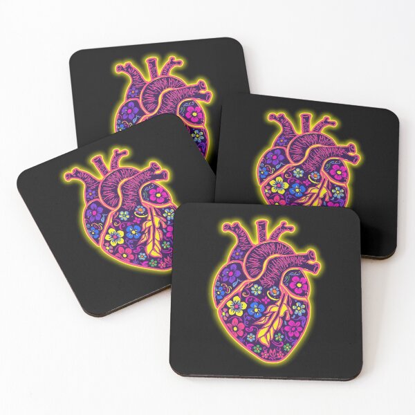 Item preview, Tropical Neon Floral Heart designed and sold by MidnightVisionStudio.