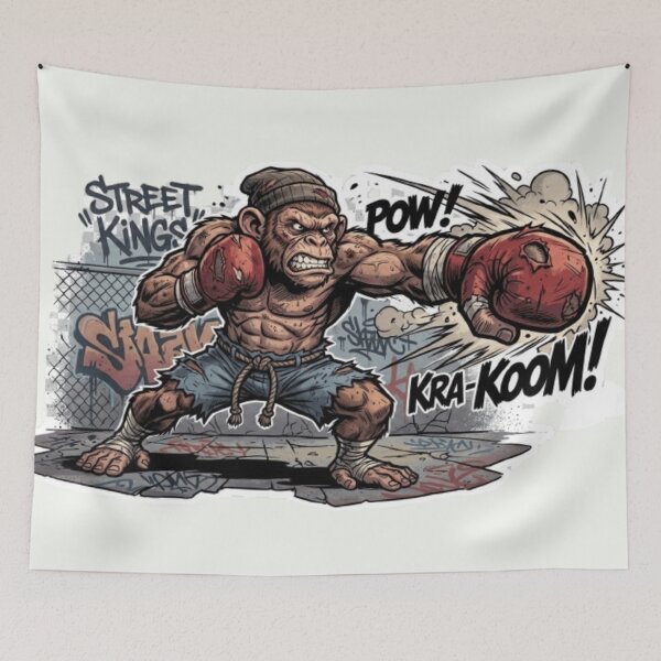 Item preview, Punch Monkey – Angry Street Fighter designed and sold by JordanInk Studio.