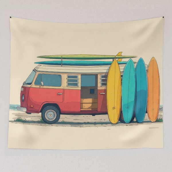 Item preview, Surfboards by a red van designed and sold by anytka.