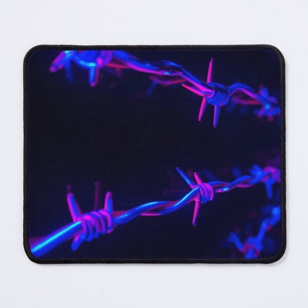 Item preview, Neon Blue Blacklight Barbwire Design designed and sold by MidnightVisionStudio.