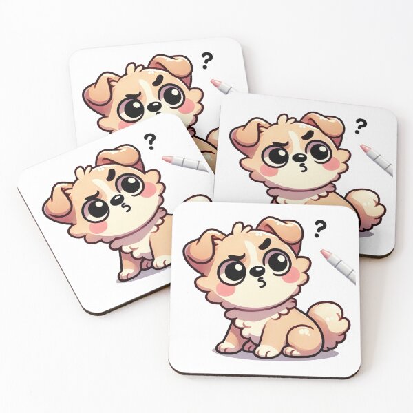 Item preview, Confused Puppy Sticker – Cute “Huh?” Dog Meme designed and sold by freespirit03.