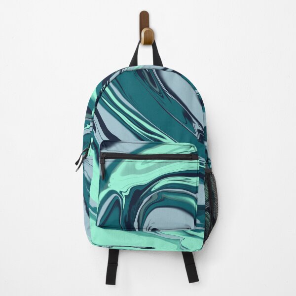 Item preview, Arctic Teal & Ocean Navy Abstract Marble Swirls designed and sold by VitalusDesignArtV.