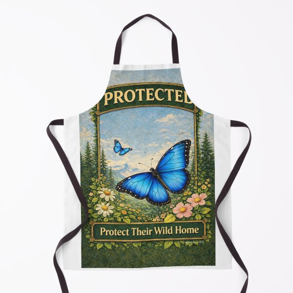 Item preview, Blue Morpho Butterfly Protected Species Shirt – Protect Their Wild Home Nature Conservation Insect Tee designed and sold by Japanese Bug Hunter.