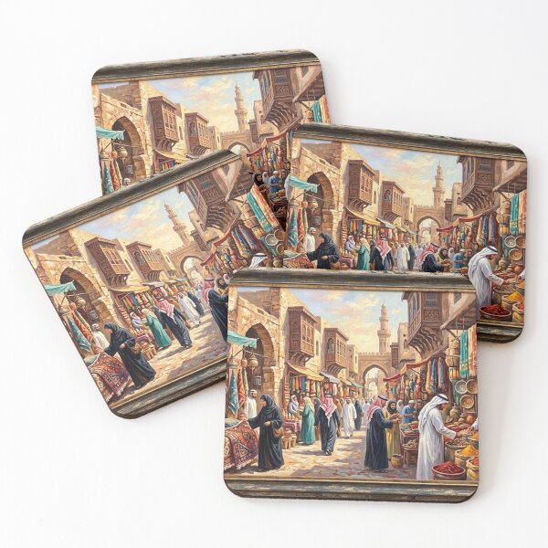 Item preview, Authentic Arabian Souq: Traditional Market Oil Painting designed and sold by SolenyaStudio.