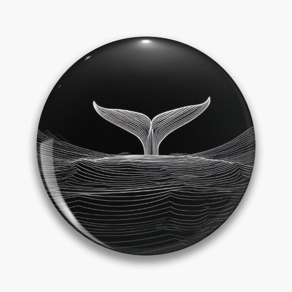 Item preview, Whale tail rises from waves at night designed and sold by anytka.