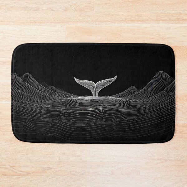 Item preview, Whale tail rises from waves at night designed and sold by anytka.