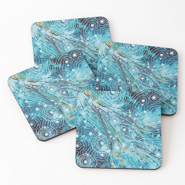 Item preview, Aboriginal Inspired Dot Art - Turquoise Drops designed and sold by GrinGalore.