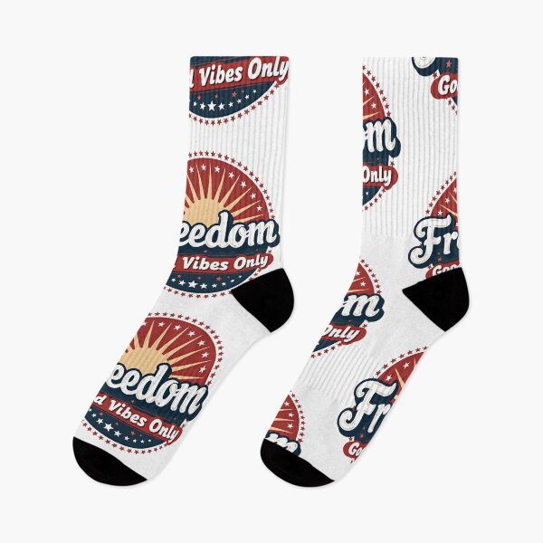 Item preview, Freedom Good Vibes Only Shirt – Retro 70s Groovy Patriotic 4th of July Design designed and sold by relso.