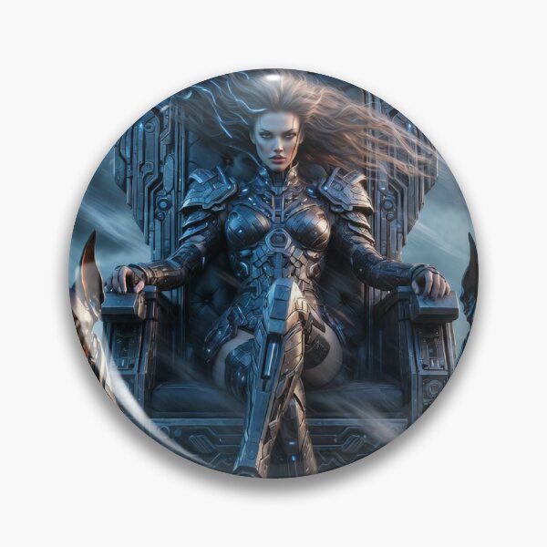 Item preview, Cyberpunk Thunder Queen – Aggressive Latex Throne & Cyber Dobermans in Storm designed and sold by RadaQueen.