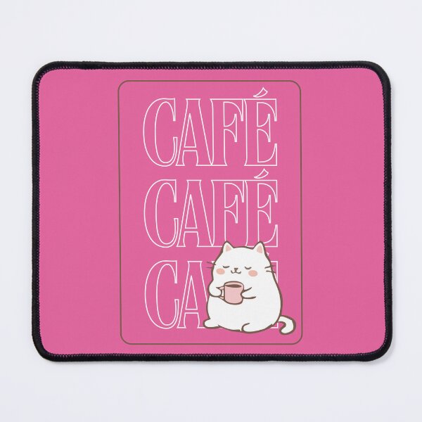 Item preview, Cafe Cat Pink designed and sold by SilverOutlining.