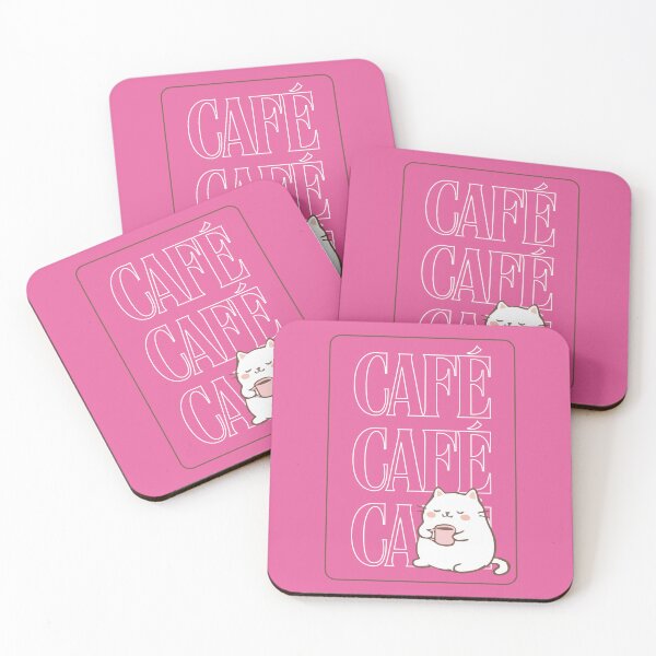 Item preview, Cafe Cat Pink designed and sold by SilverOutlining.