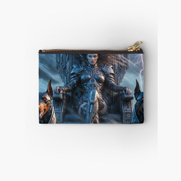 Item preview, Cyberpunk Thunder Queen – Aggressive Latex Throne & Cyber Dobermans in Storm designed and sold by RadaQueen.