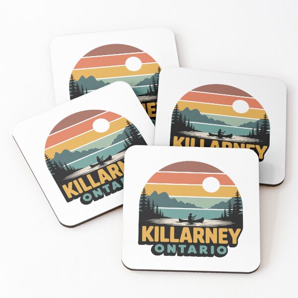 Item preview, Killarney Ontario - Retro Canoe Lake Landscape Killarney Ontario designed and sold by JessArty ⭐⭐⭐⭐⭐.