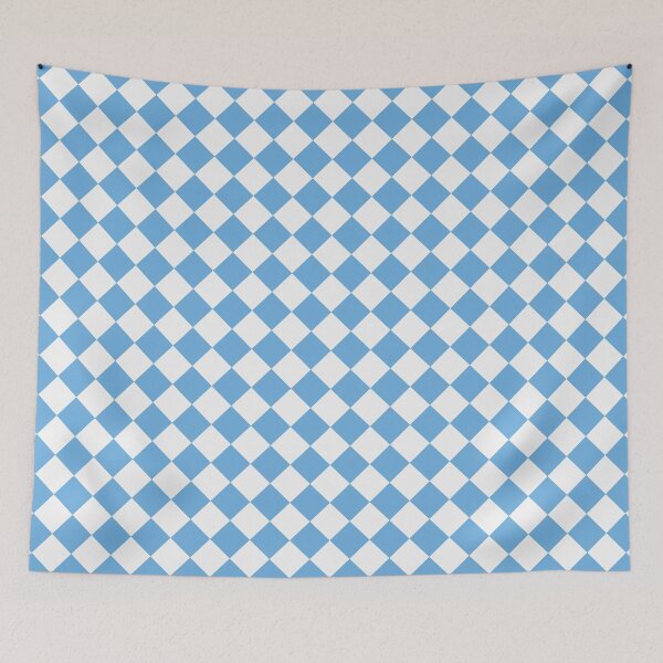 Item preview, Checkerboard White and Sky Blue Pattern designed and sold by pattern-archive.