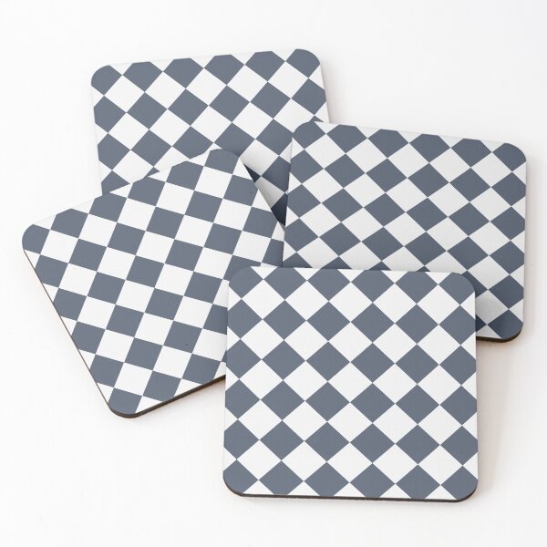 Item preview, Checkerboard White and Slate Pattern designed and sold by pattern-archive.