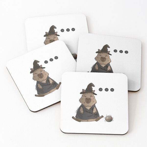 Item preview, Capybara Wizard Concentrating Magic Kawaii Illustration designed and sold by Nekogobido.