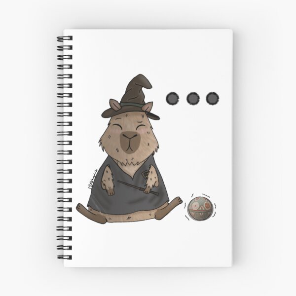 Item preview, Capybara Wizard Concentrating Magic Kawaii Illustration designed and sold by Nekogobido.